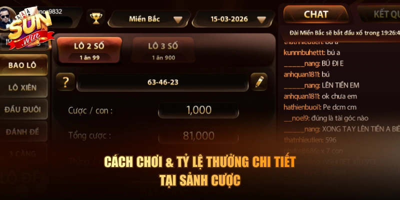 Cách chơi & tỷ lệ thưởng chi tiết tại sảnh cược